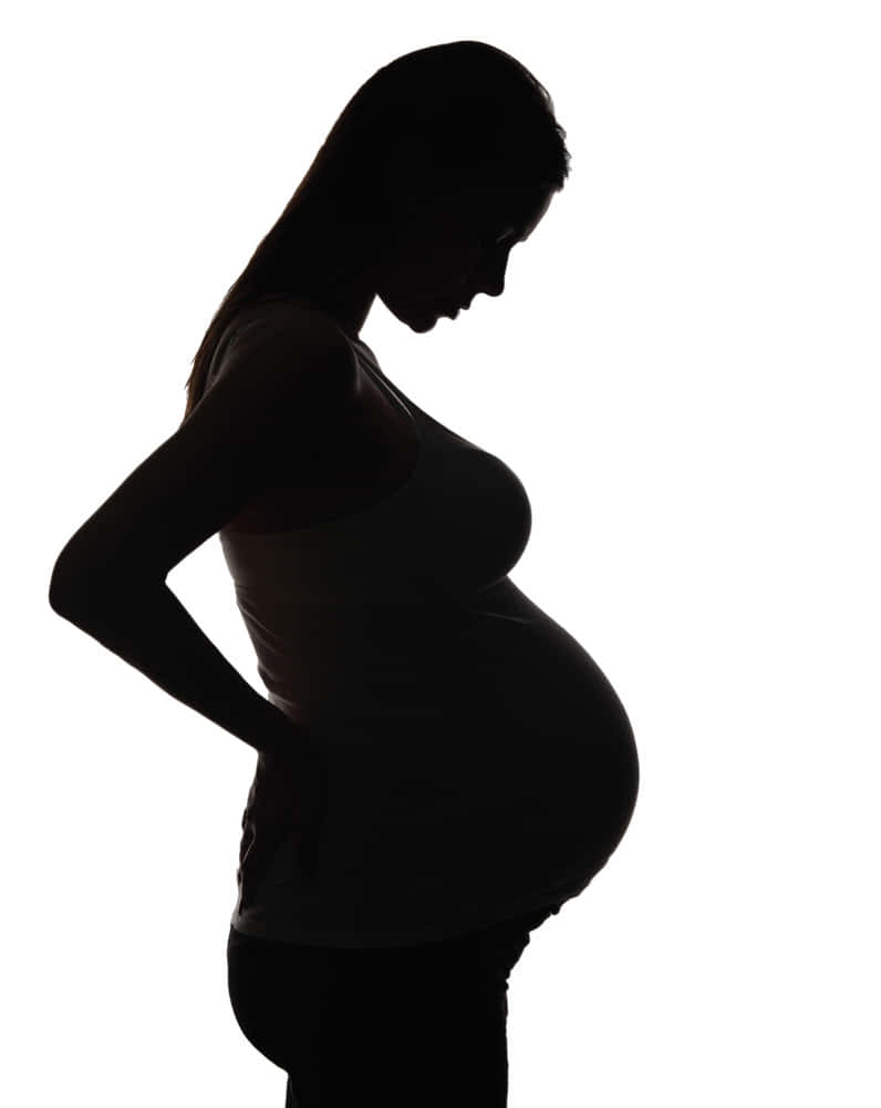 High Brightness Pregnant Woman Silhouette Wallpaper