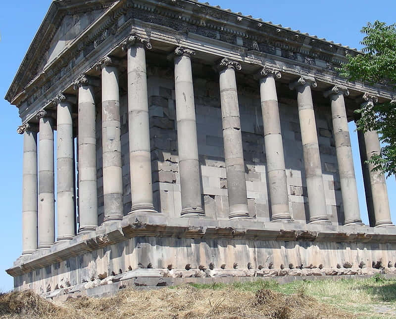 Maestosicolonnati Del Tempio Di Garni, Armenia Sfondo