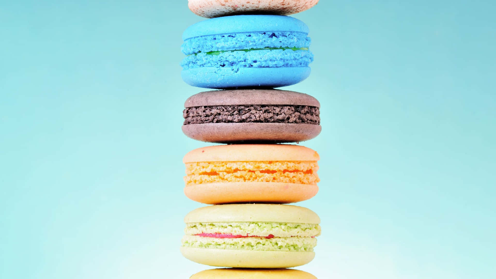 Caption: Colorful and Tasty Macaron Desserts in High Definition Wallpaper
