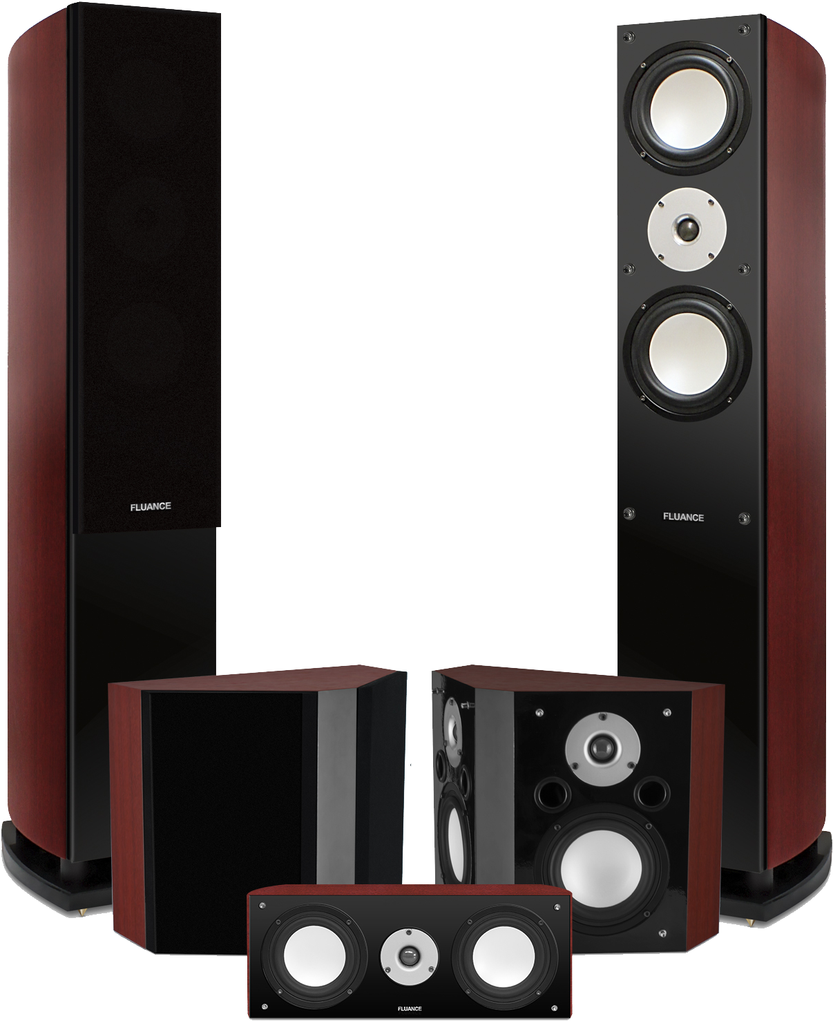 High End Home Theater Speaker Set PNG