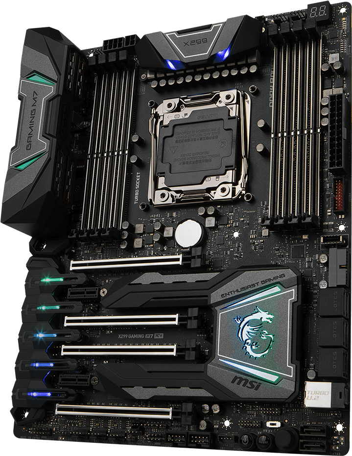 High End M S I Gaming Motherboard PNG