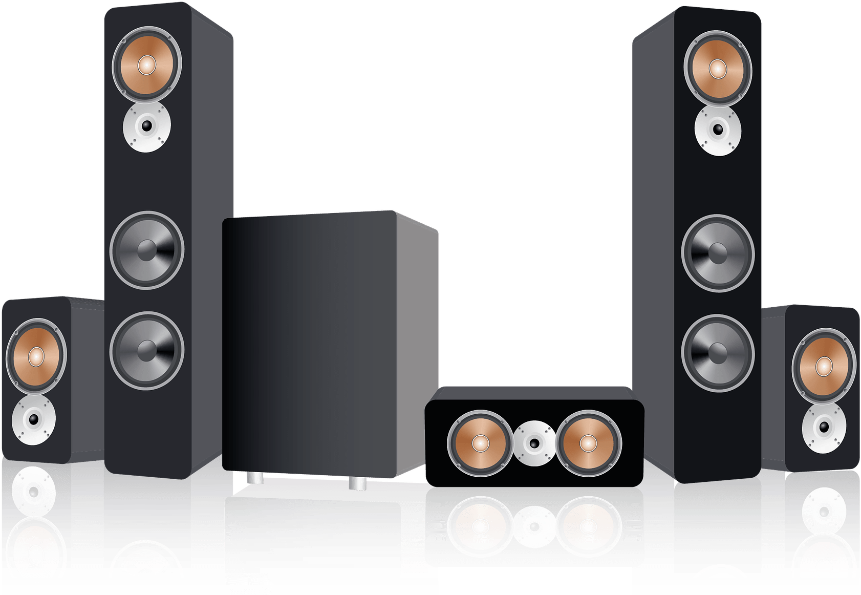 High End Surround Sound System PNG