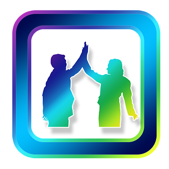 High Five Silhouette Icon PNG