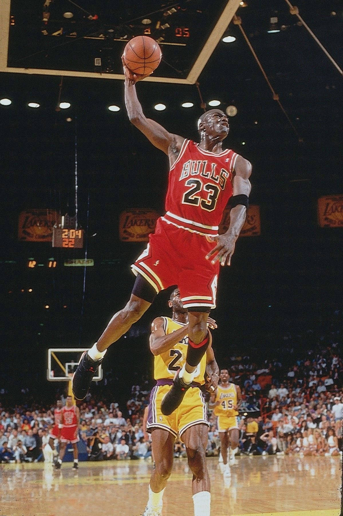 High-flying Michael Jordan