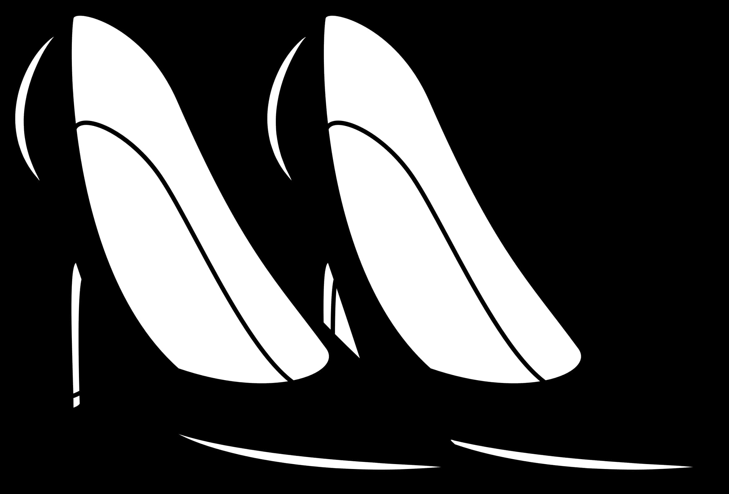 High Heel Silhouette Graphic PNG