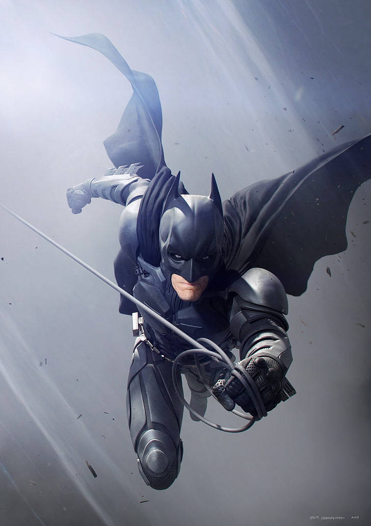 High Jump Of Batman Arkham Knight Iphone Wallpaper