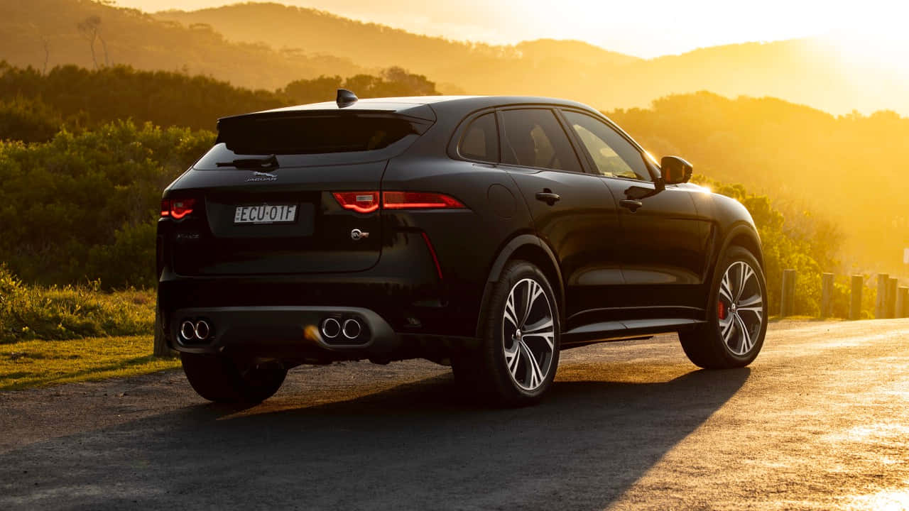 High-performance Jaguar F-pace Soaring In Style Wallpaper