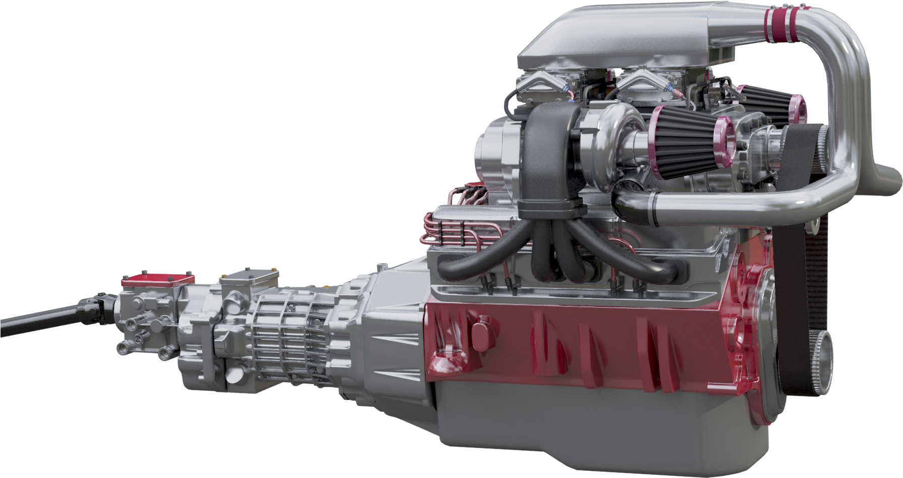 High Performance V8 Engine PNG