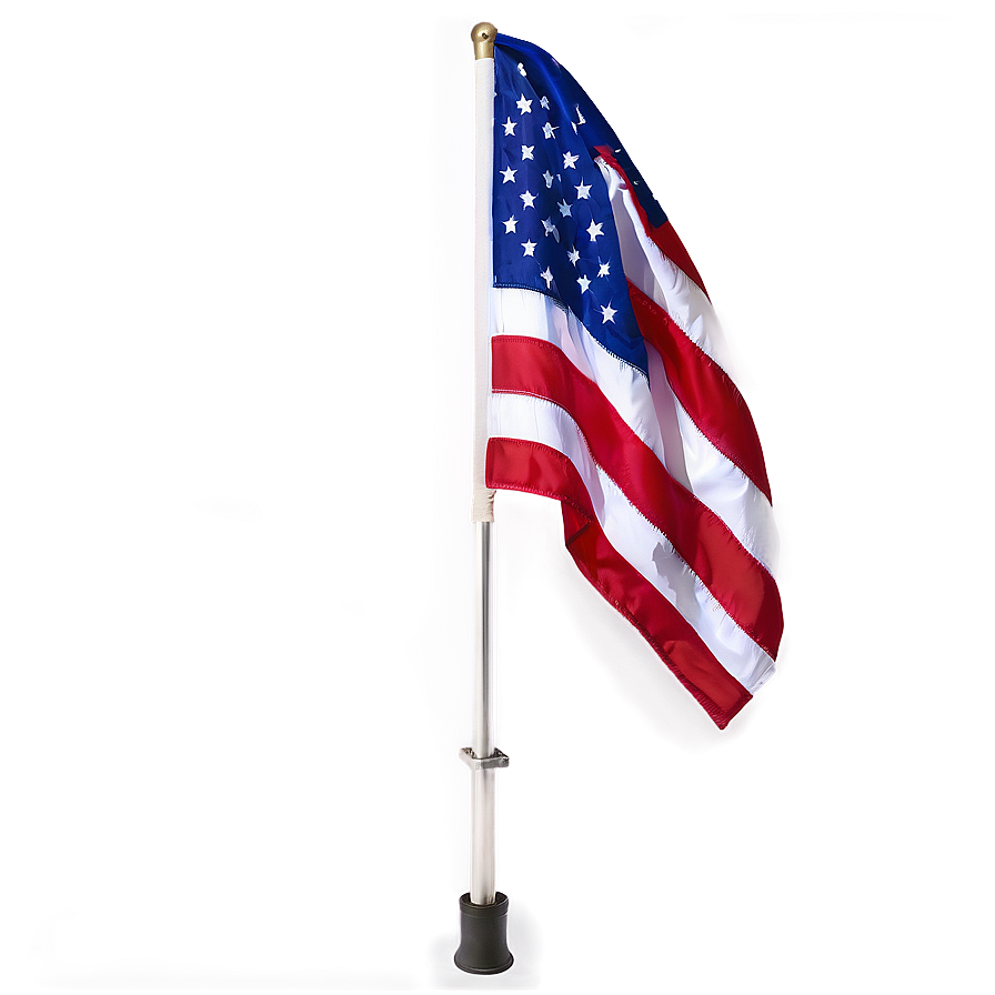 High-quality American Flag And Pole Image Png Jve PNG