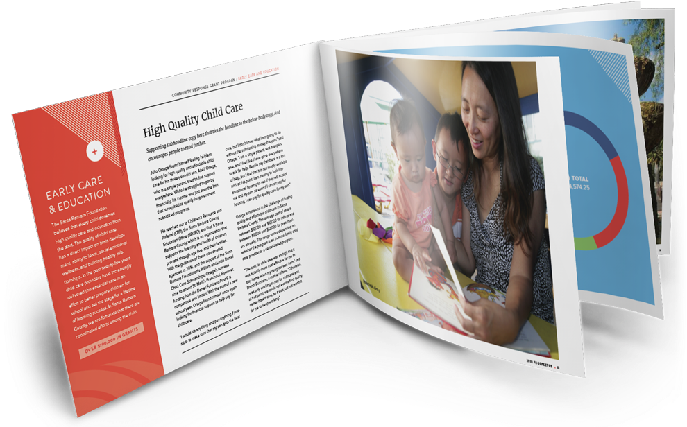 High Quality Child Care Magazine Spread PNG