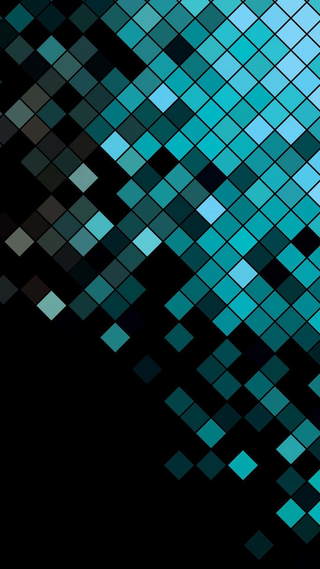 A Blue And Black Tiled Background
