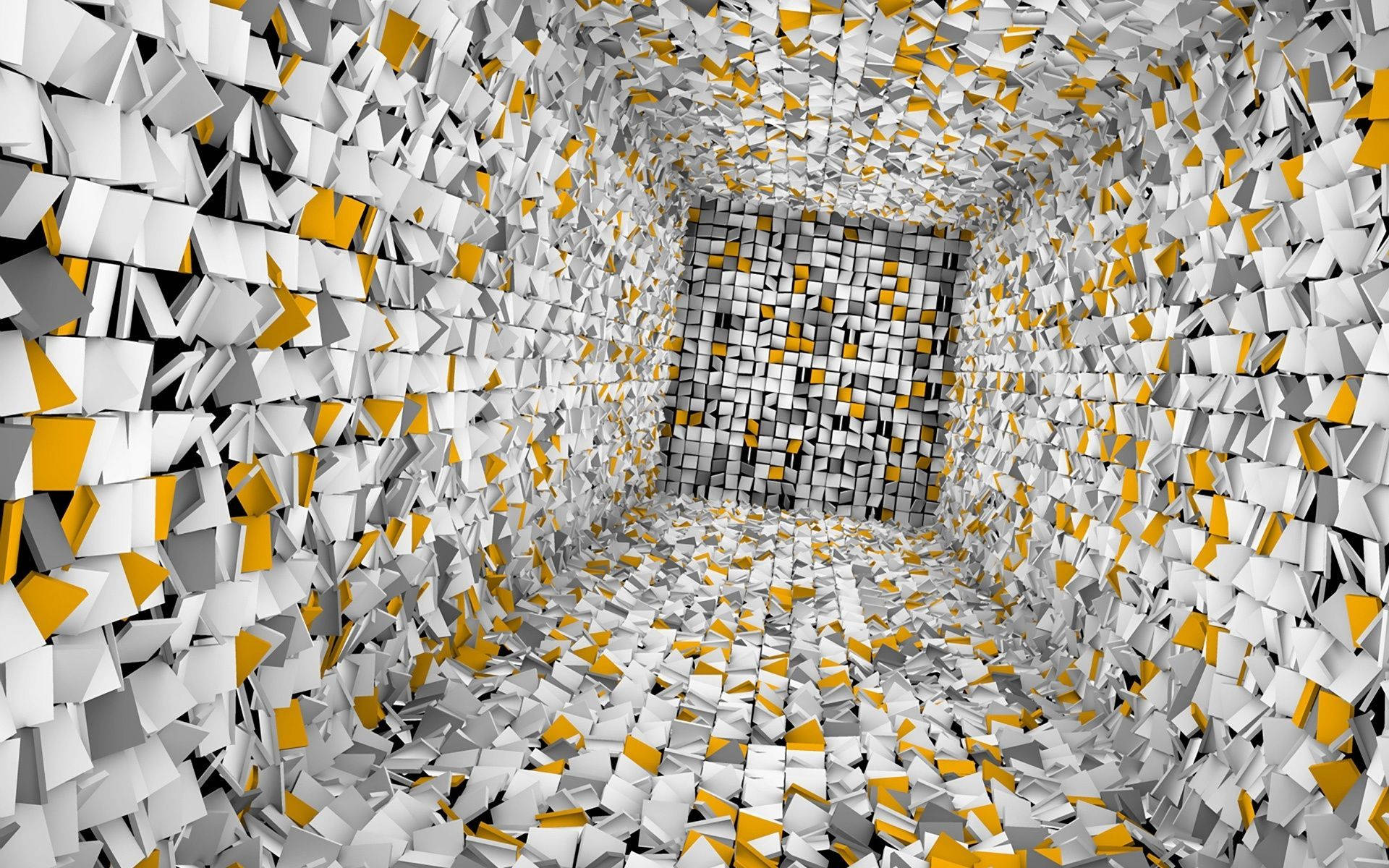 High Res Yellow And White Squares Wallpaper