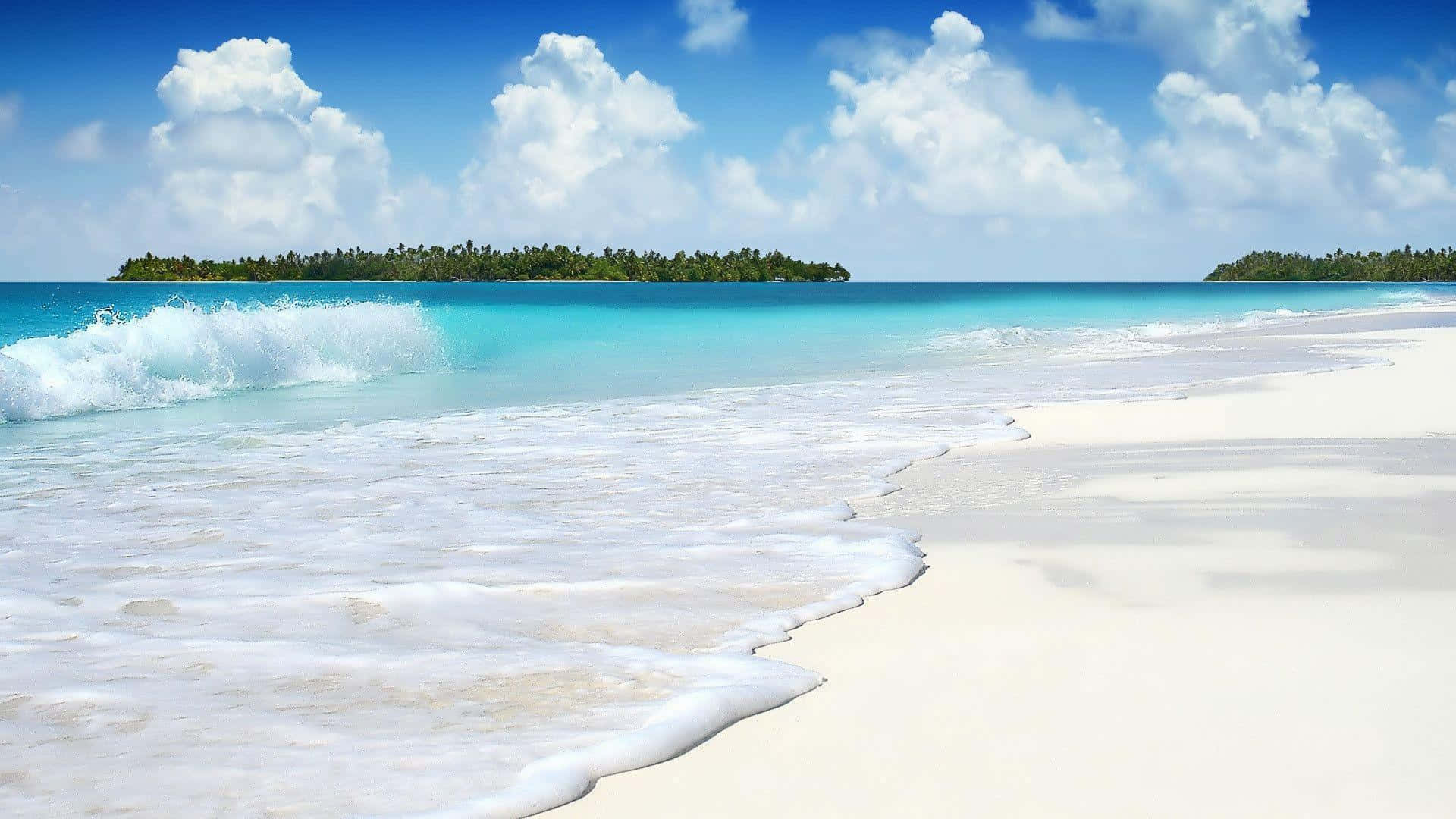 Take in the peaceful beauty of a high resolution beach.
