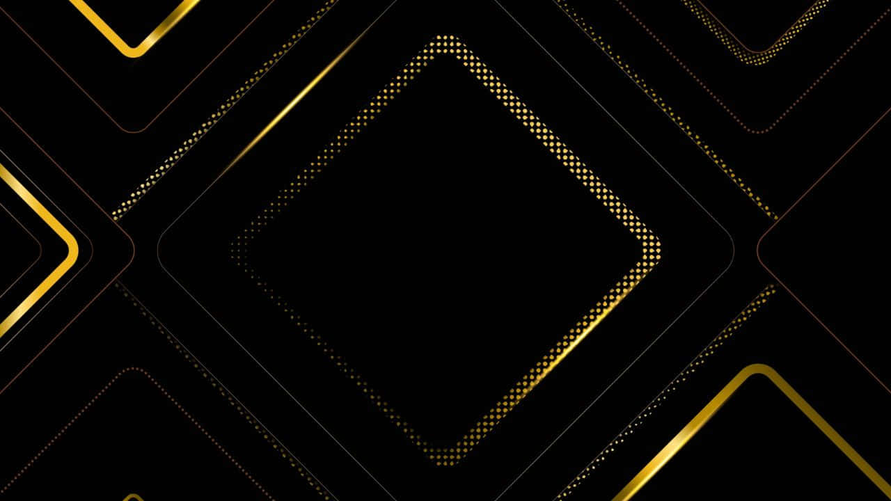 a black and gold geometric pattern