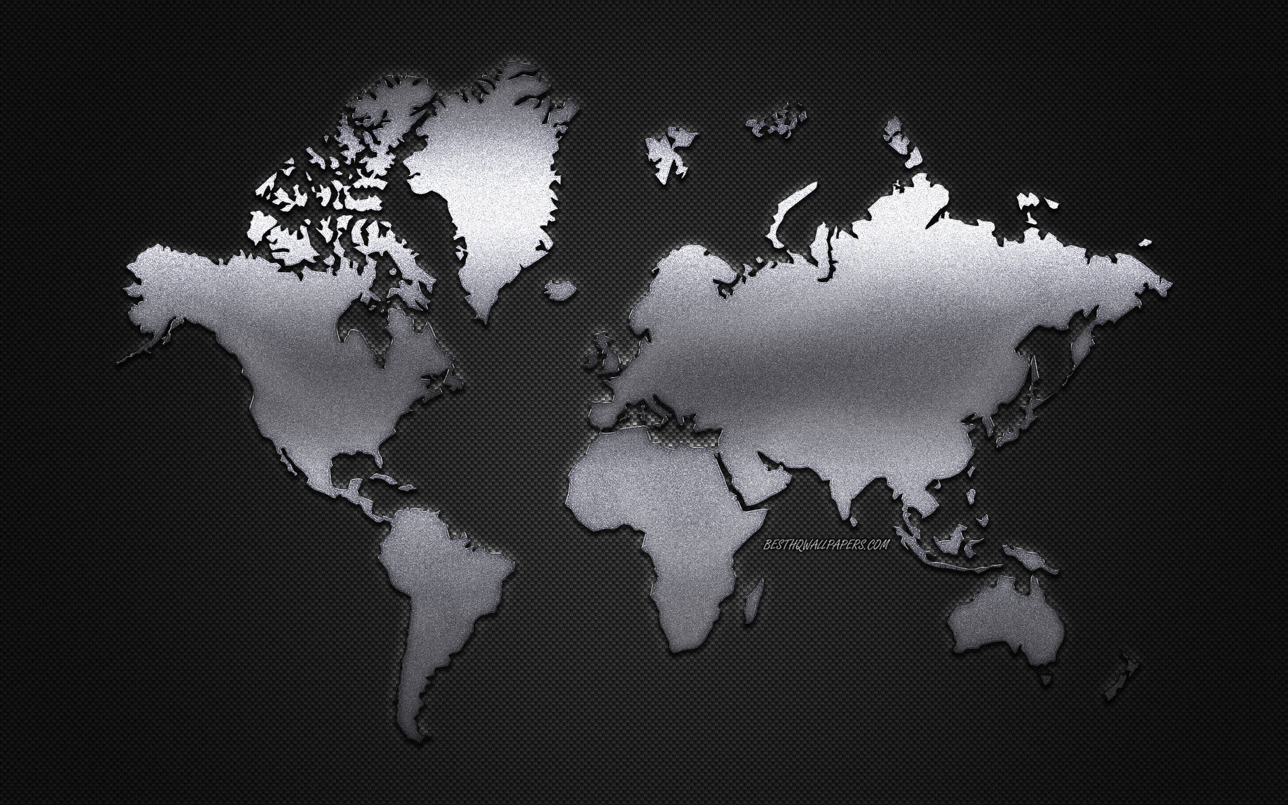 High Resolution Black And White World Map Wallpaper