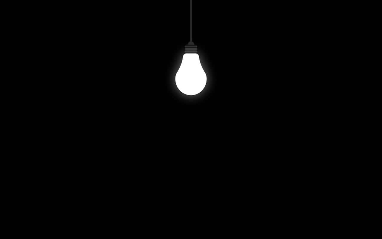 High Resolution Black Background Light Bulb