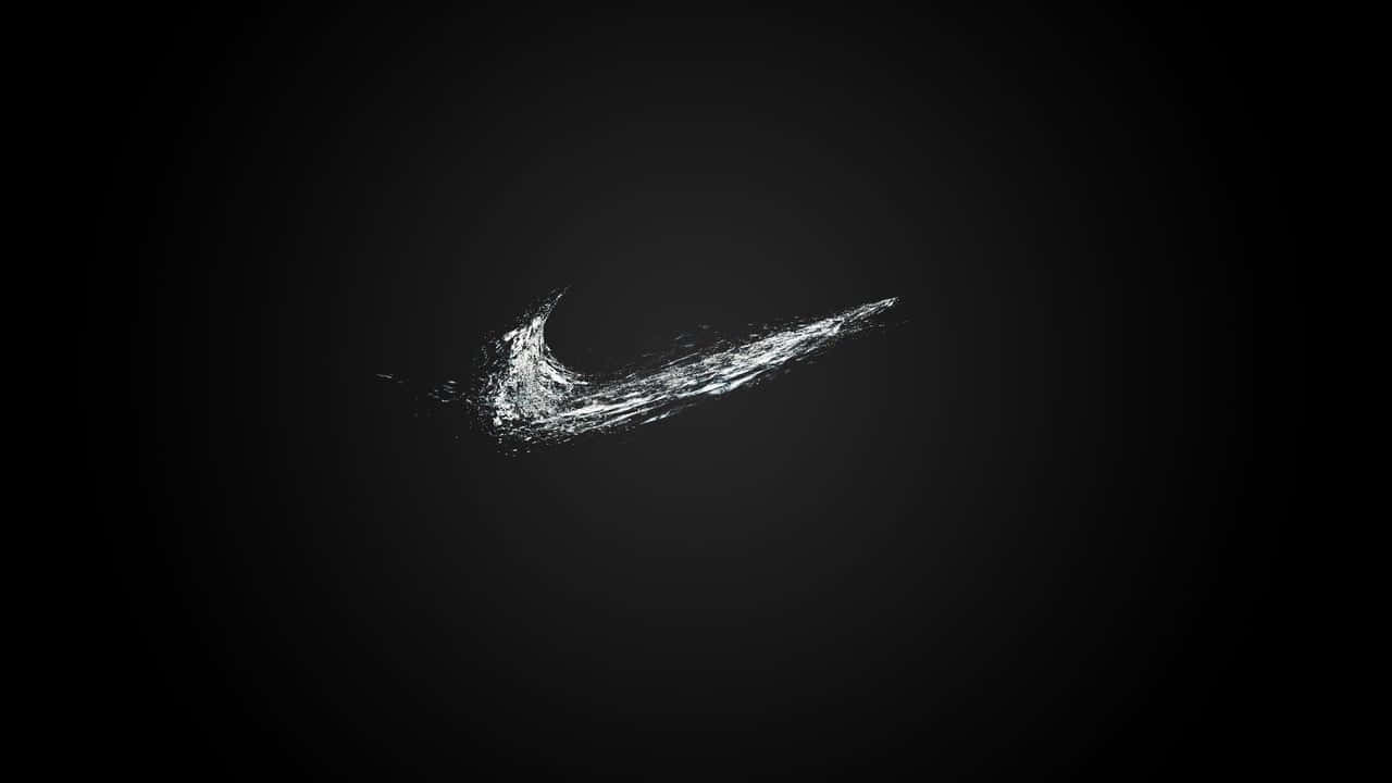 Hochauflösenderschwarzer Hintergrund Mit Nike-logo