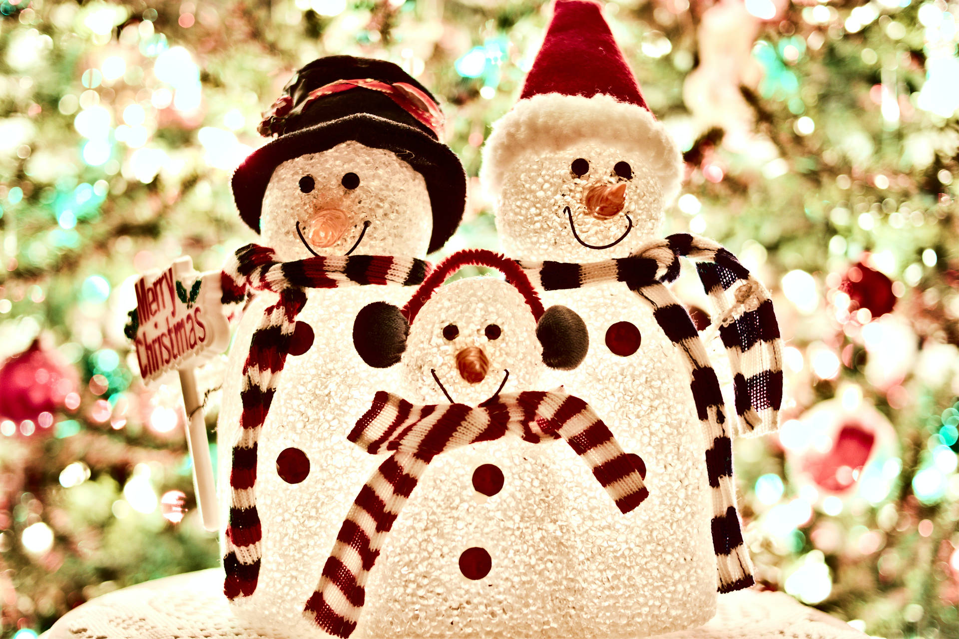 High Resolution Christmas Snowman Family