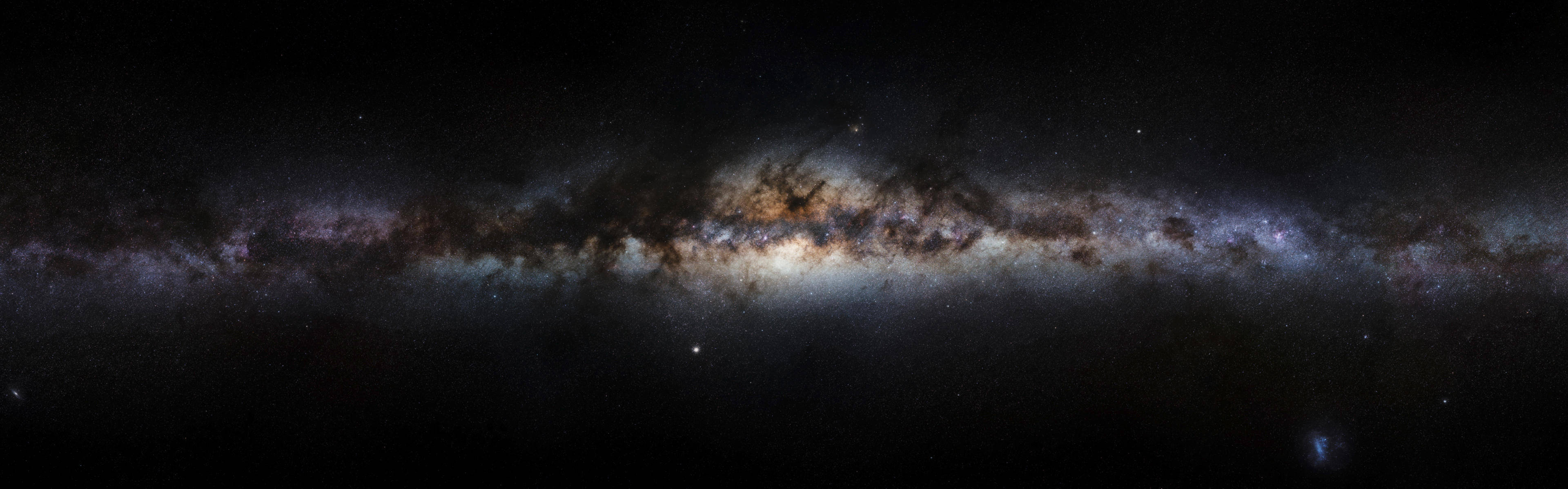 High Resolution Dual Monitor Milky Way Wallpaper