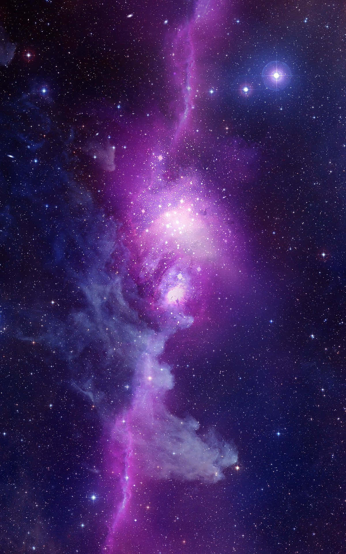 High Resolution Galaxy Purple Vertical Background