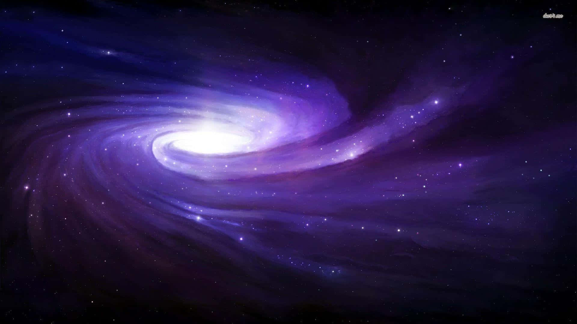 Fondode Pantalla De Alta Resolución Con Espiral Violeta En La Galaxia.
