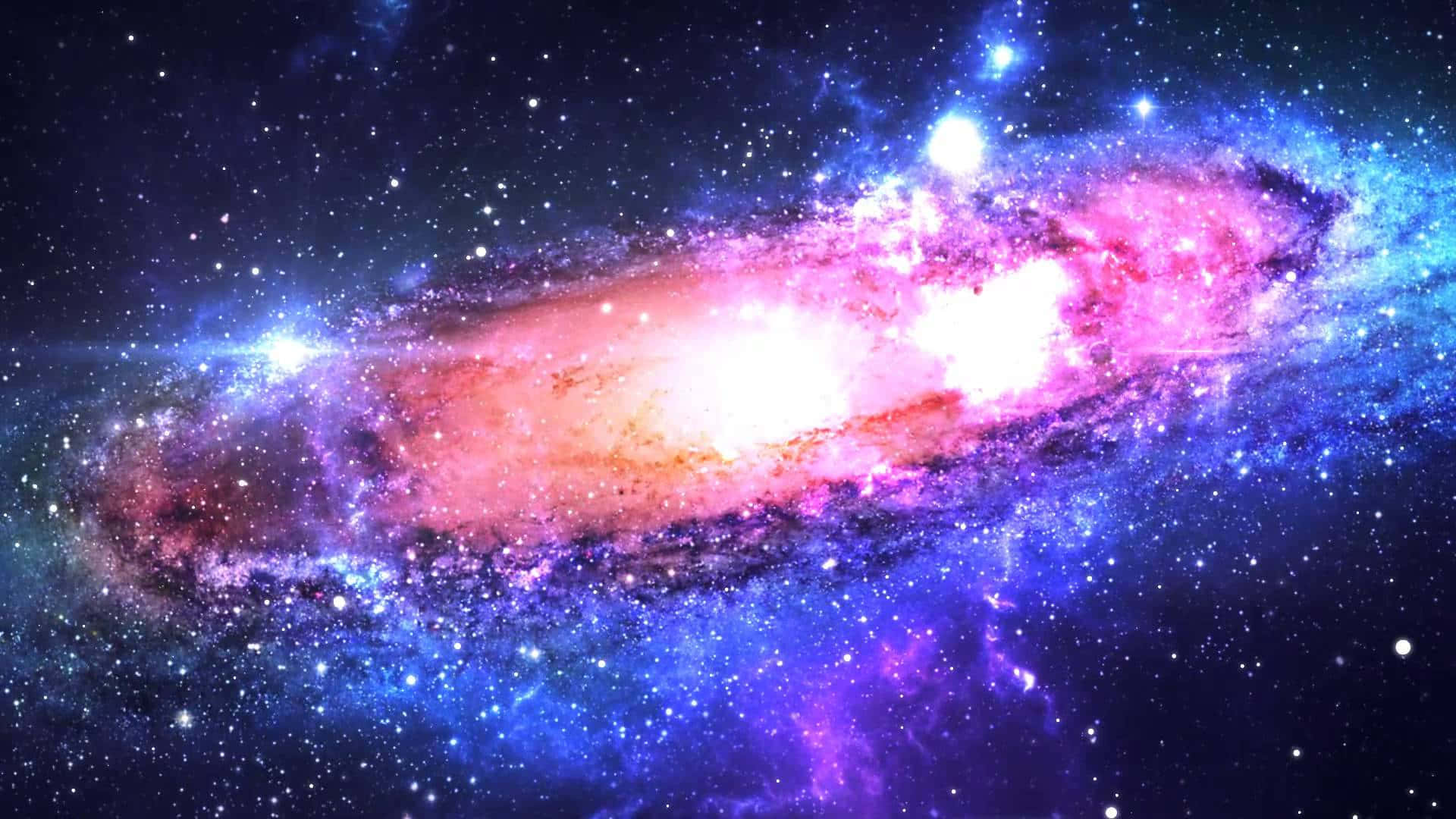 Hochauflösendeshintergrundbild Mit Leuchtender Galaxie