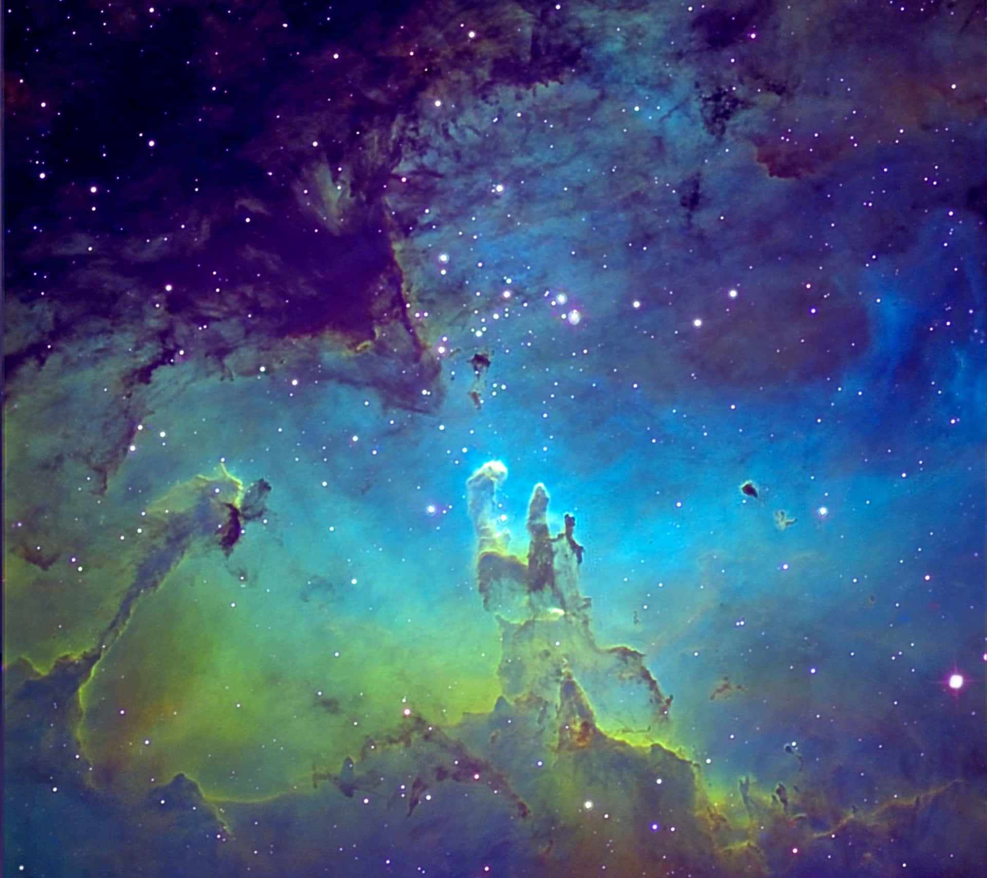 Hintergrundbildmit Hoher Auflösung Der Galaxie M16 Adlernebel
