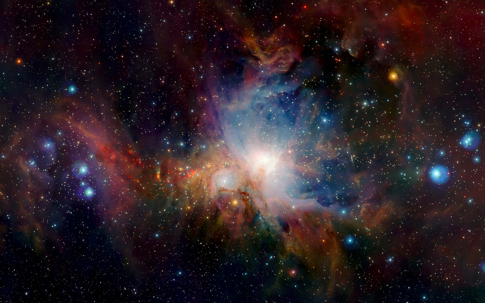 Högupplöstgalaxy Orionnebulosa Bakgrundsbild.