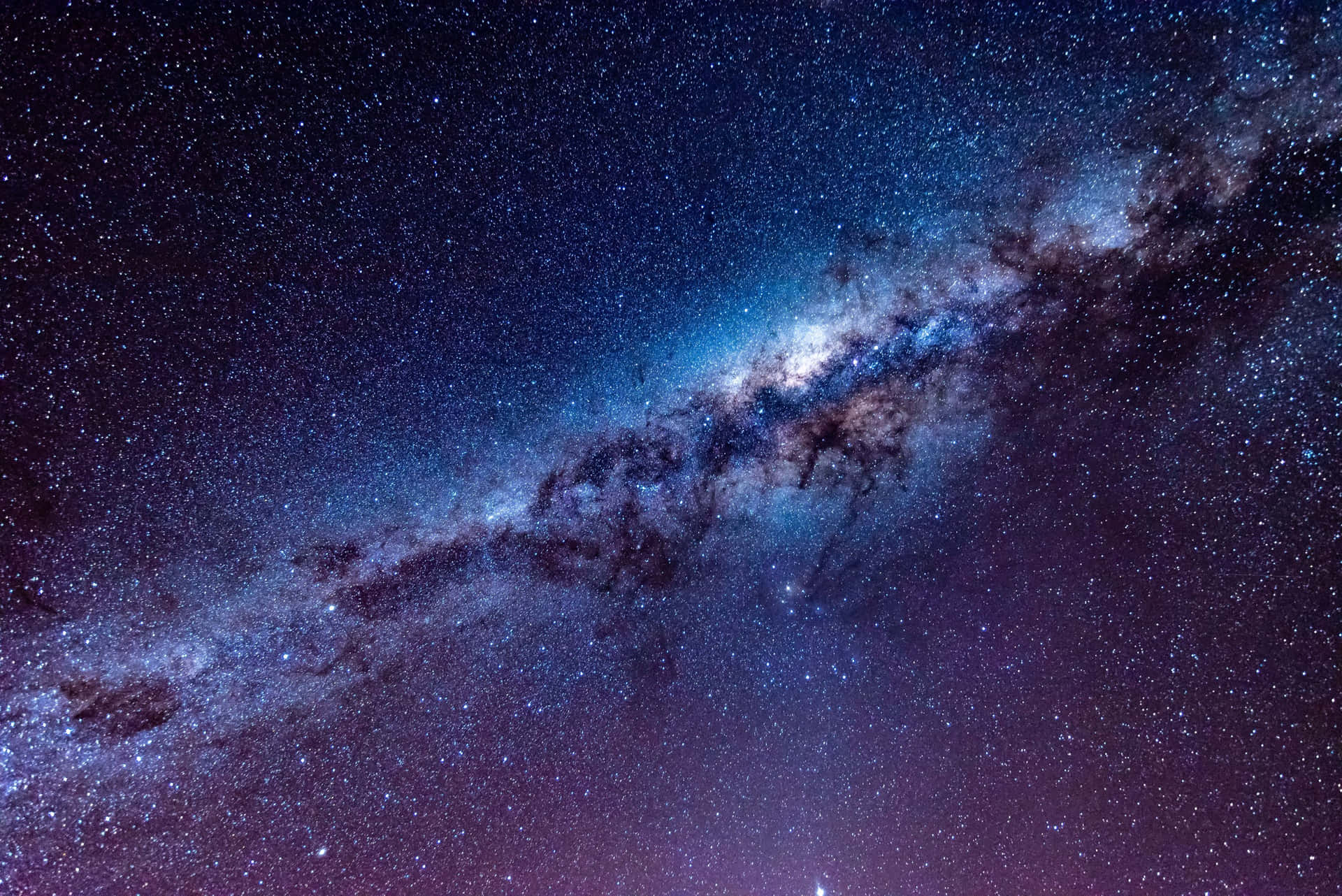 High Resolution Galaxy Milky Way Blue Background
