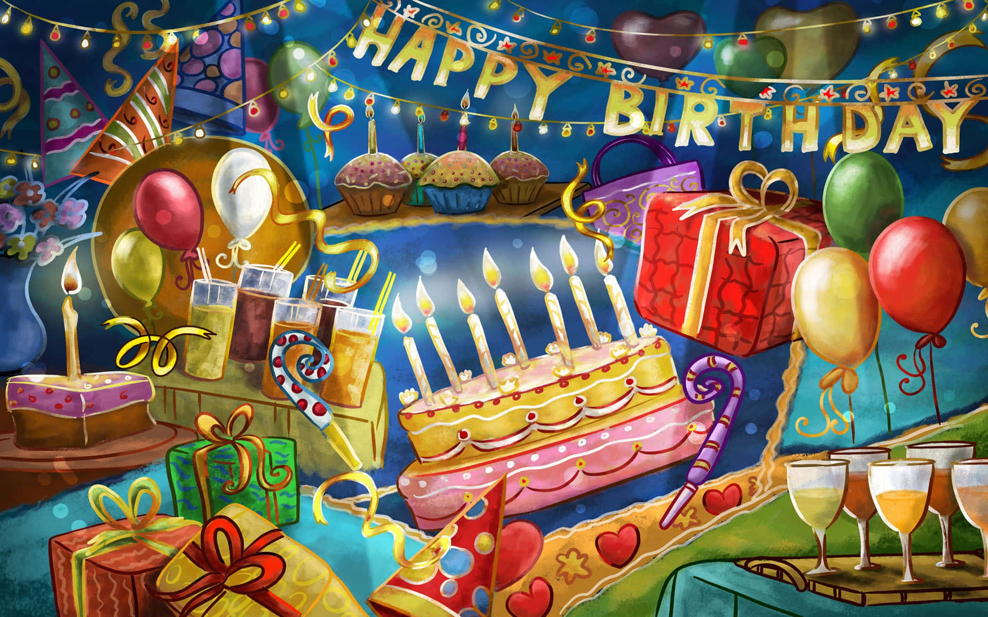 Celebrate Your Special Day with a High-Resolution Happy Birthday Background