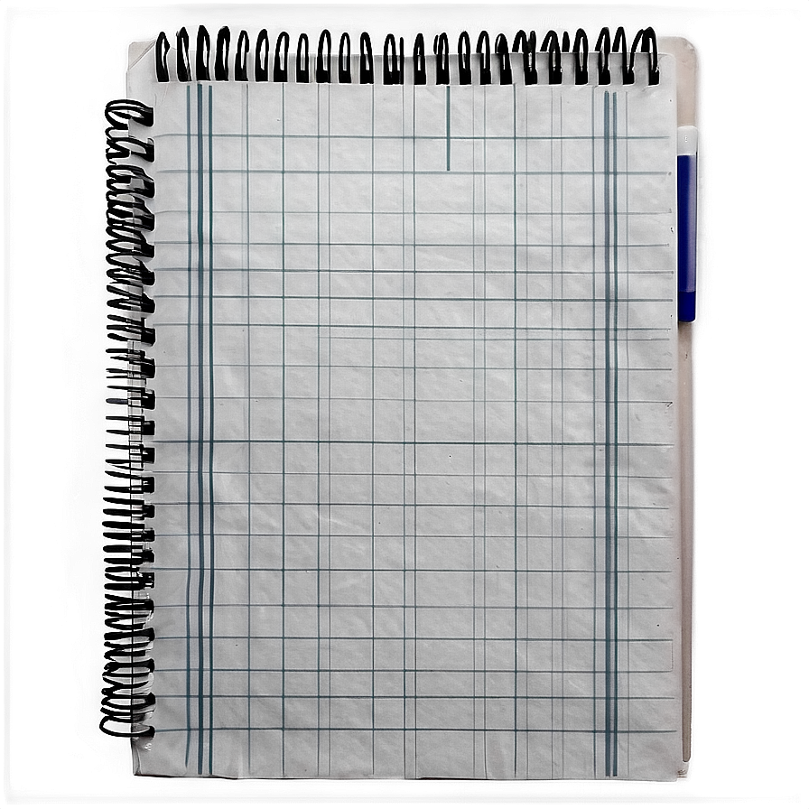 High Resolution Notebook Paper Png 05252024 PNG