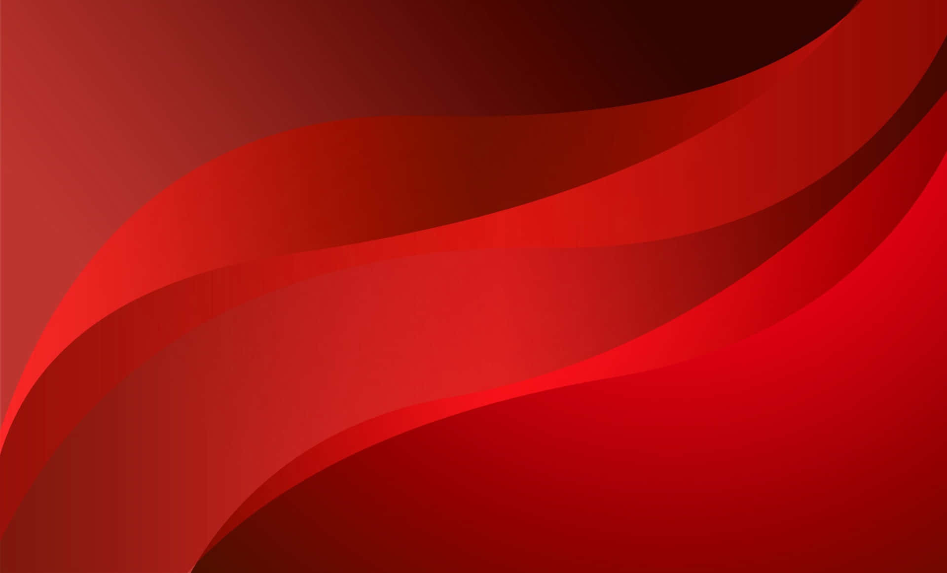 A bright red background fills the screen.