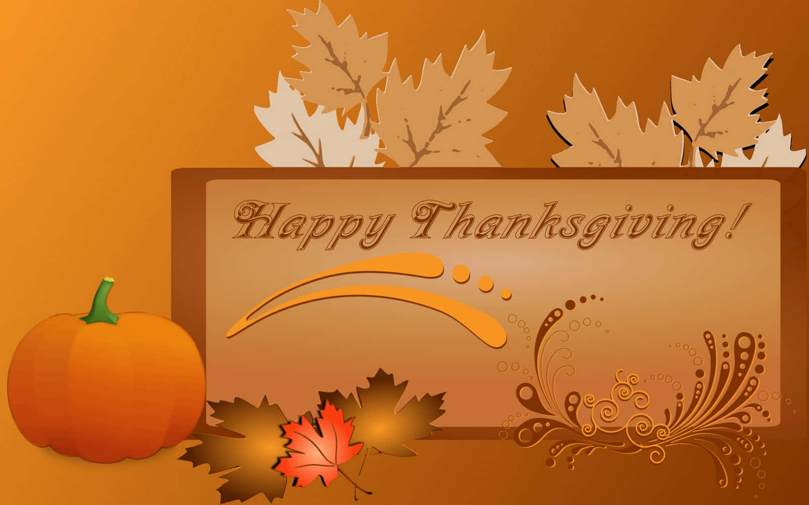 High Resolution Thanksgiving Greeting Brown Texture Orange Pumpkins Background