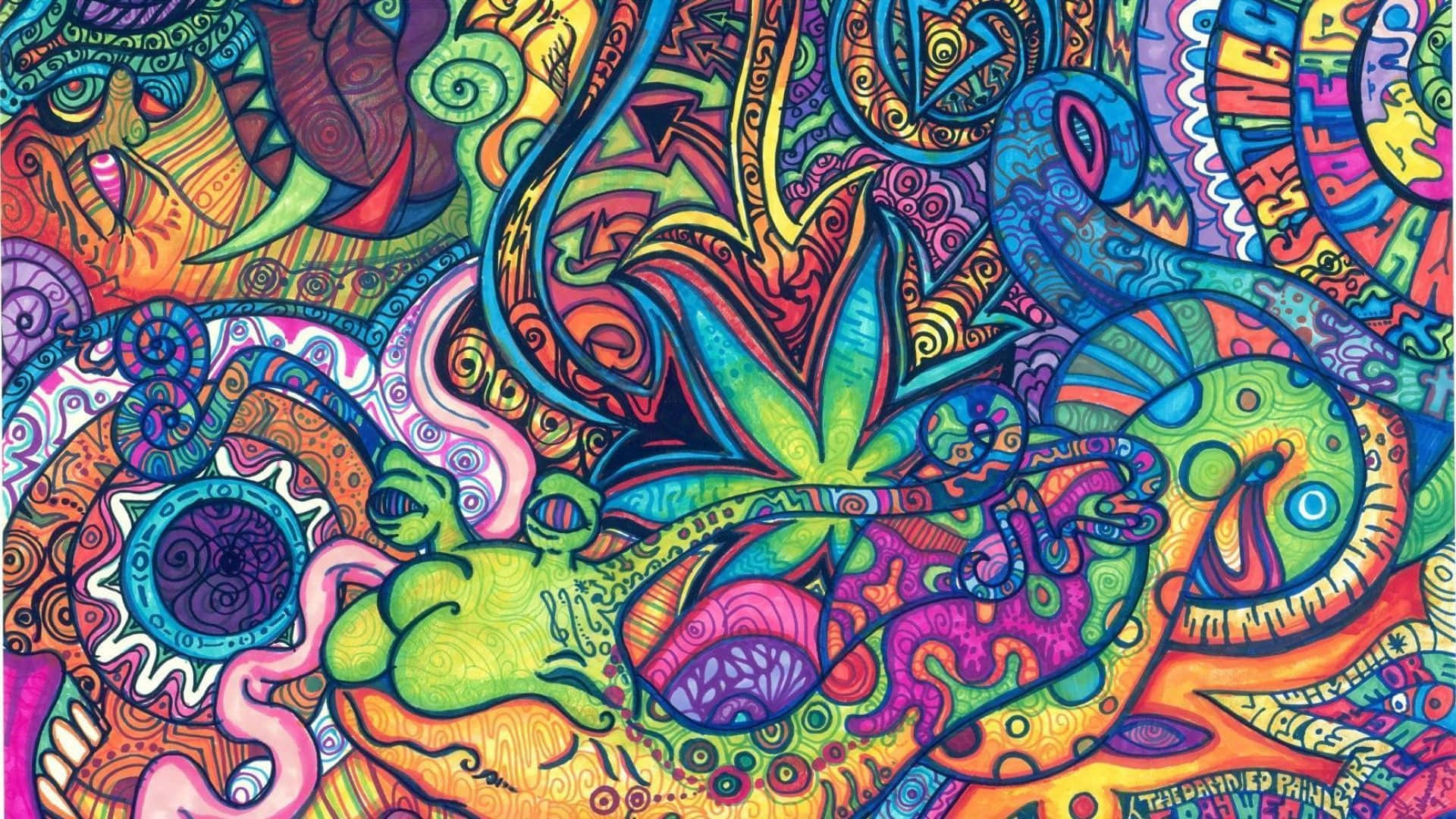 Psychedelic Art Print Featuring The Painting 'psychedelic Psychedelic'