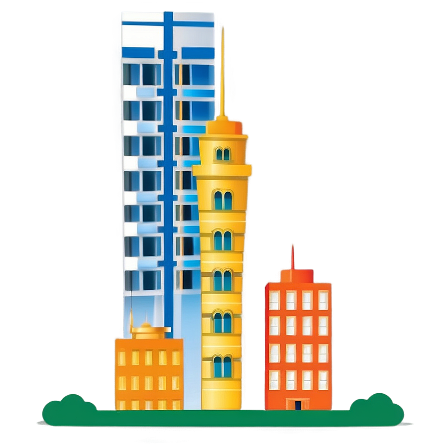 High-rise Towers Illustration Png 06202024 PNG