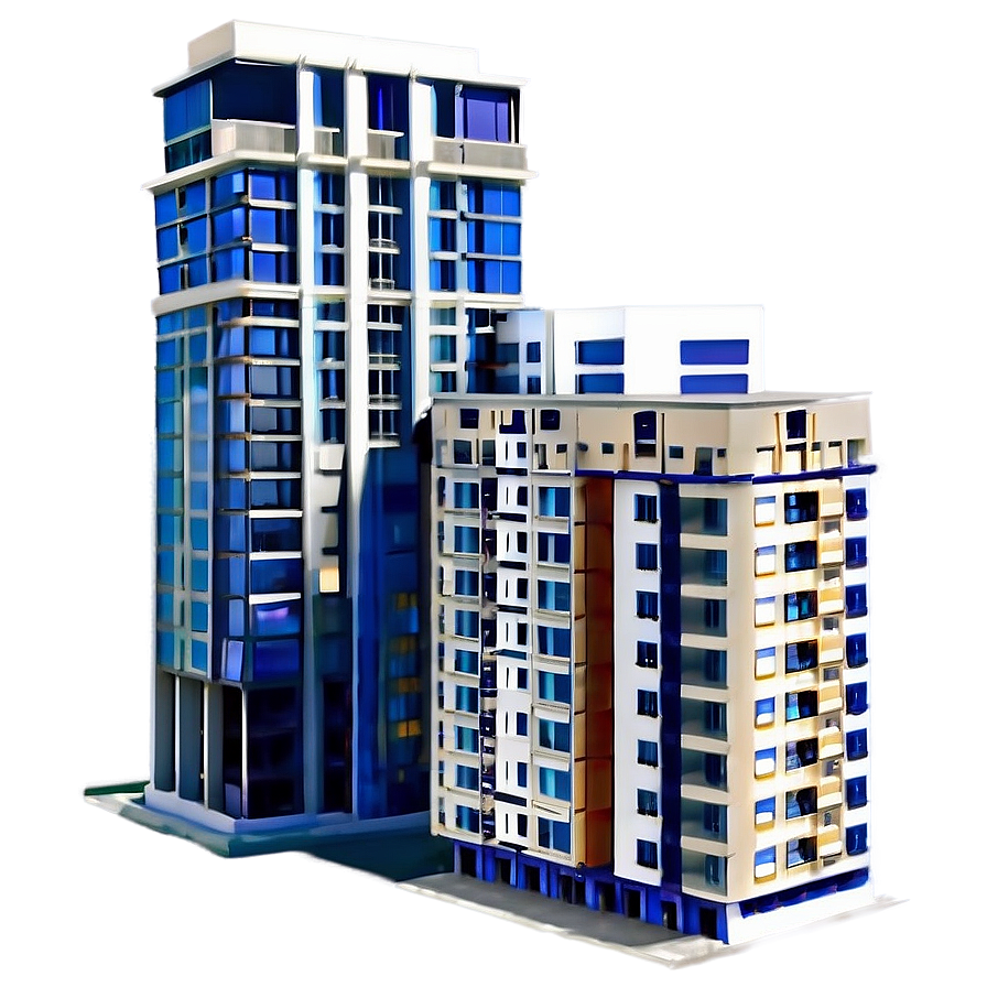 High-rise Towers Illustration Png Bxr5 PNG