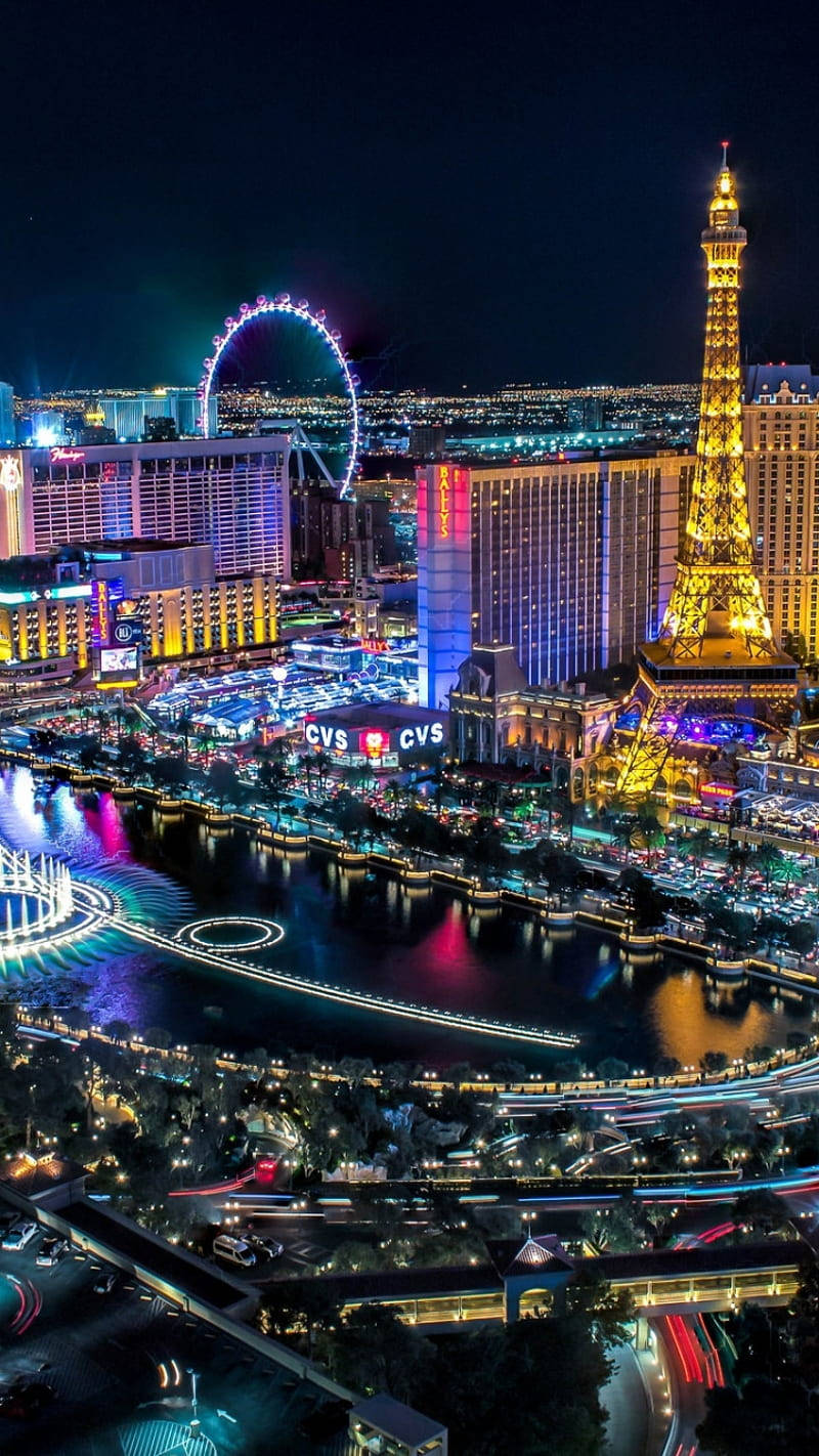 Highroller Las Vegas Noche Fondo de pantalla