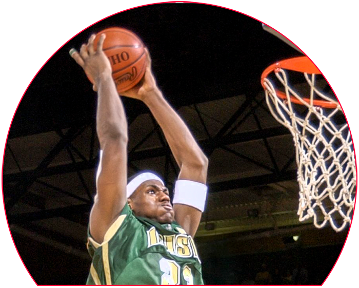 High School Basketball Dunk Action PNG