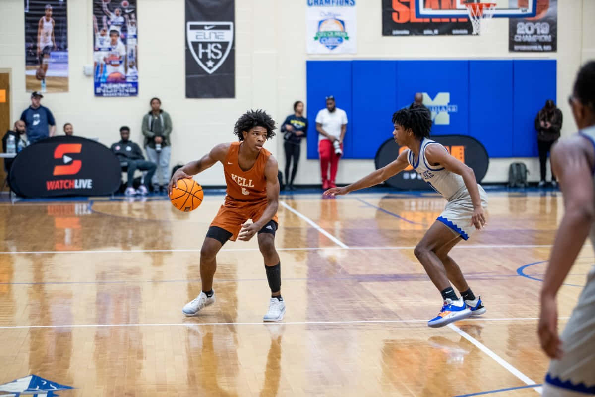 Middelbare School Basketbal Wedstrijd Achtergrond