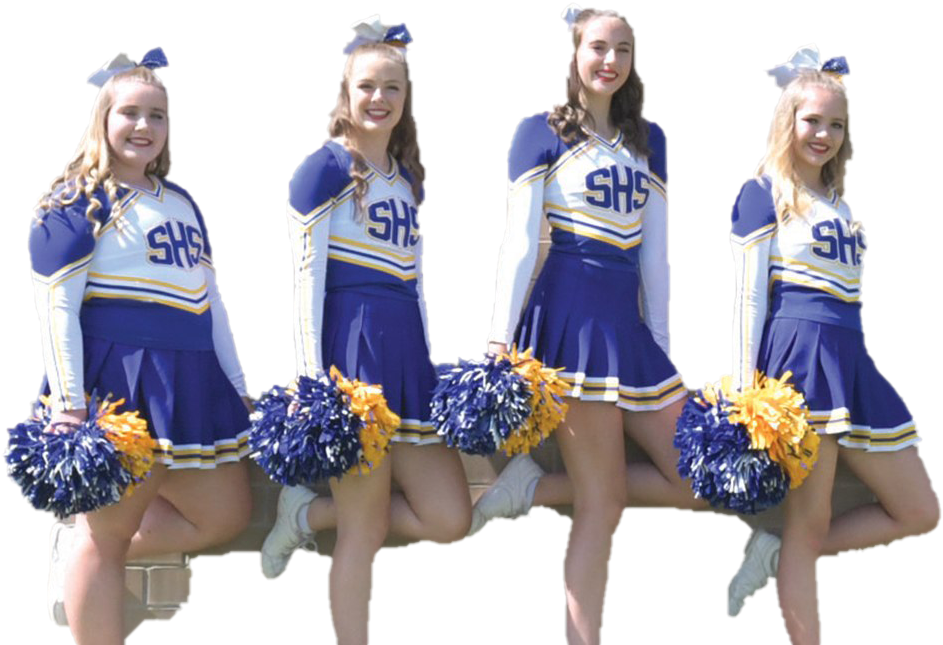 High School Cheerleaders Team PNG