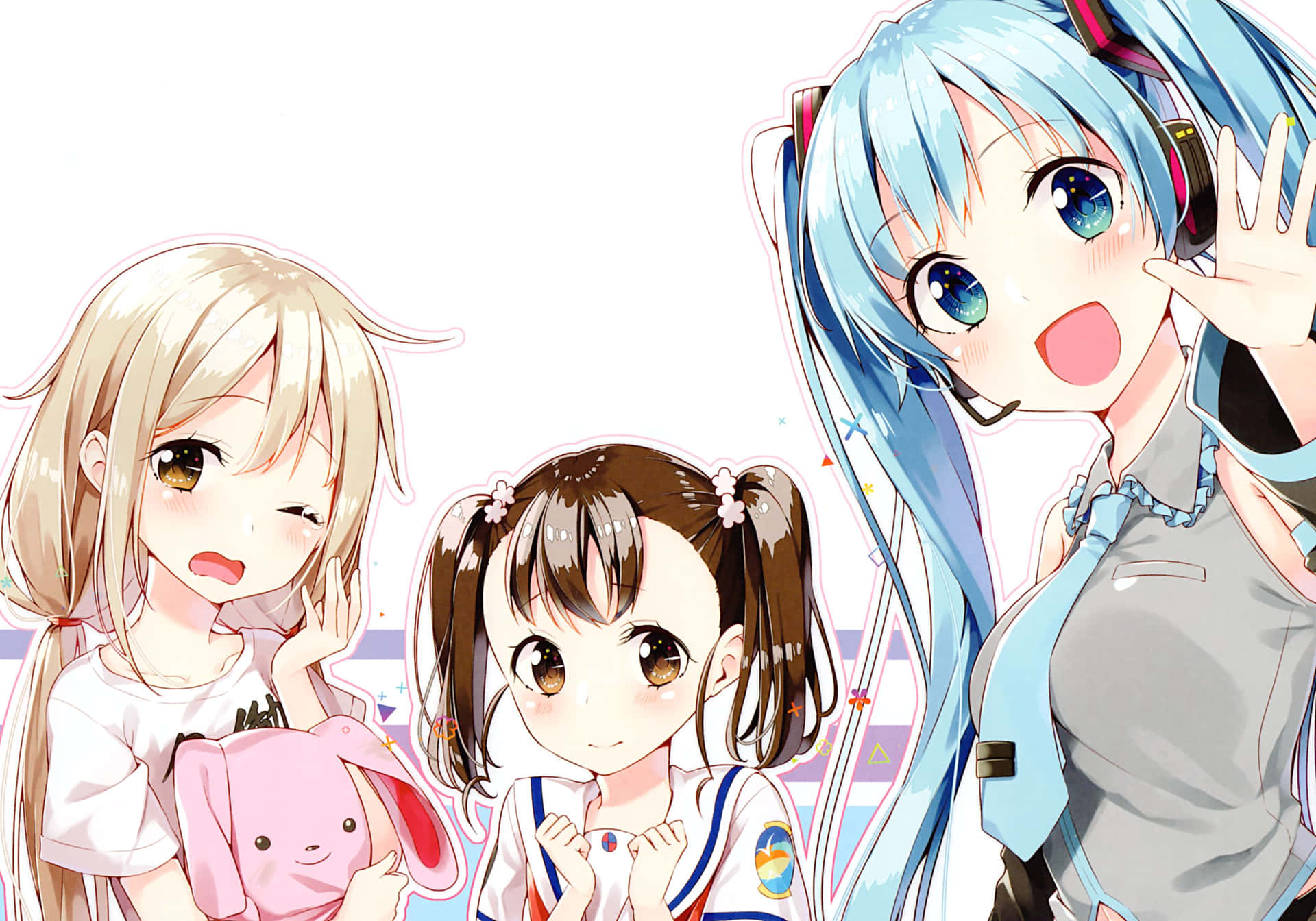 High School Fleet Animated Characters Wallpaper