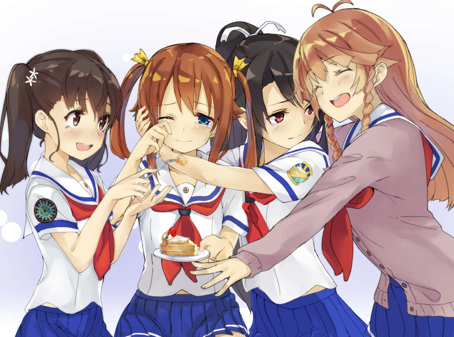 High School Fleet Friends Celebration Wallpaper