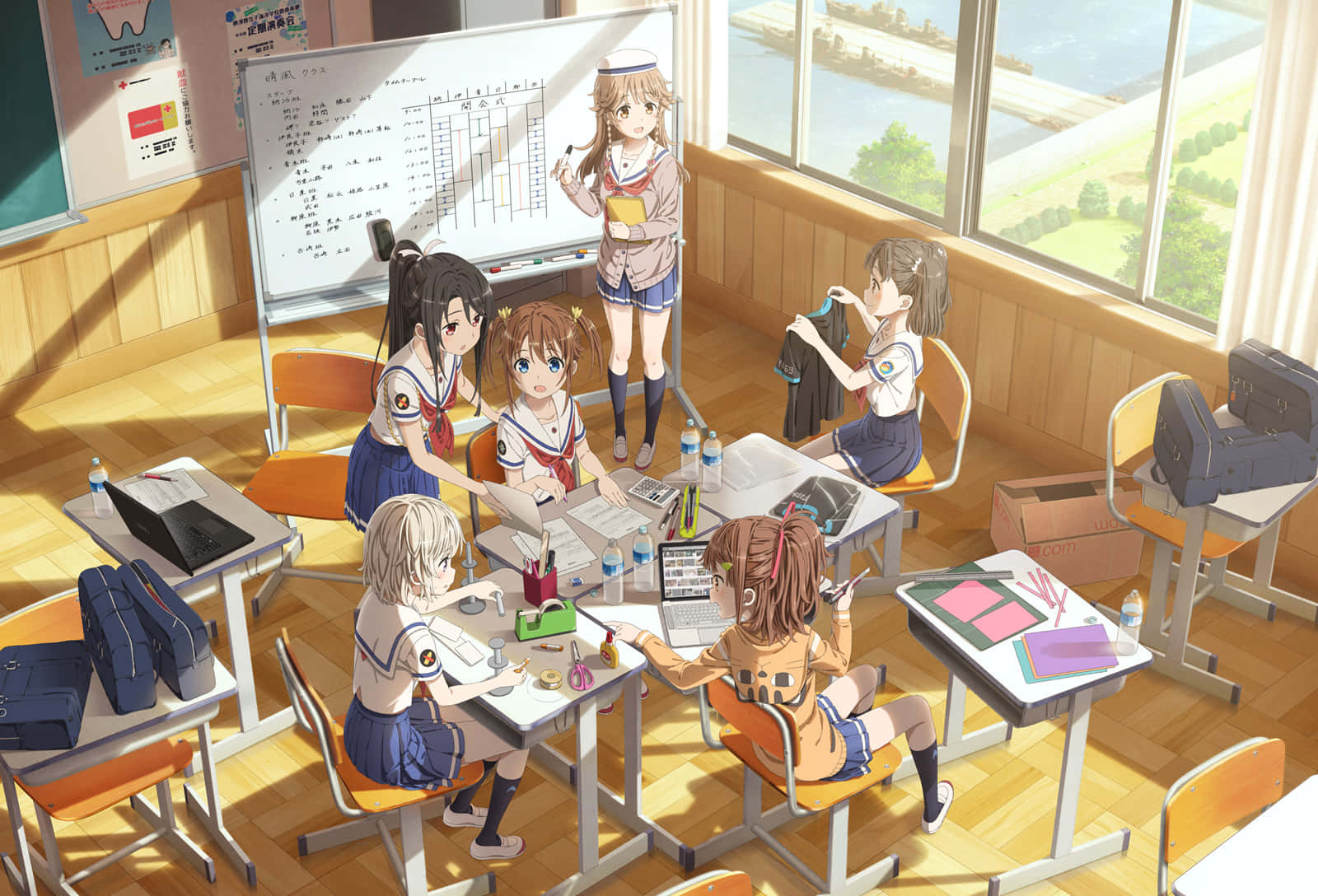 High School Fleet Students Planning Session Wallpaper