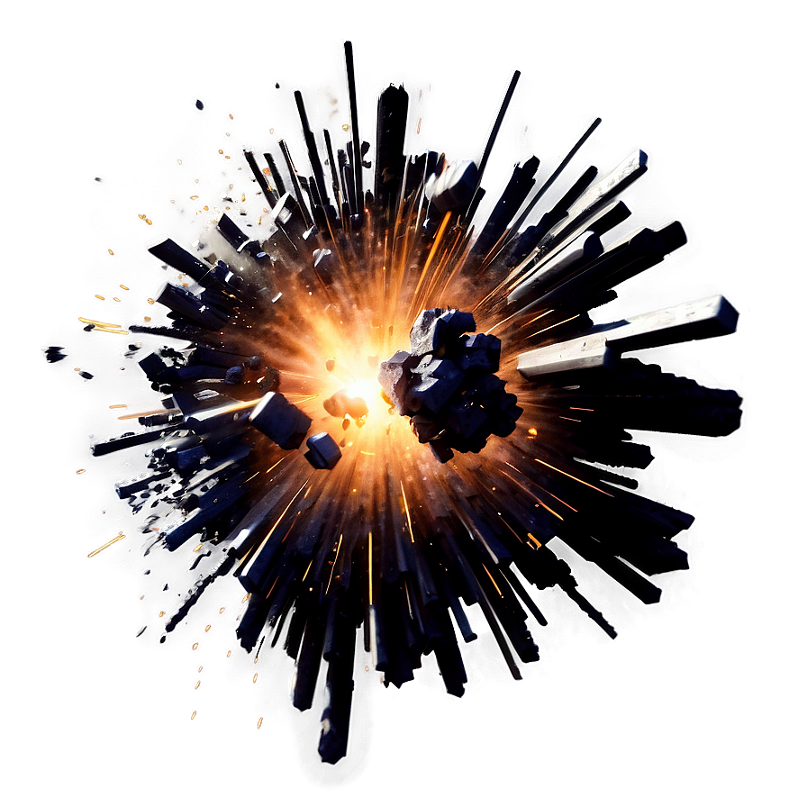 High-speed Impact Explosion Png Wbu49 PNG