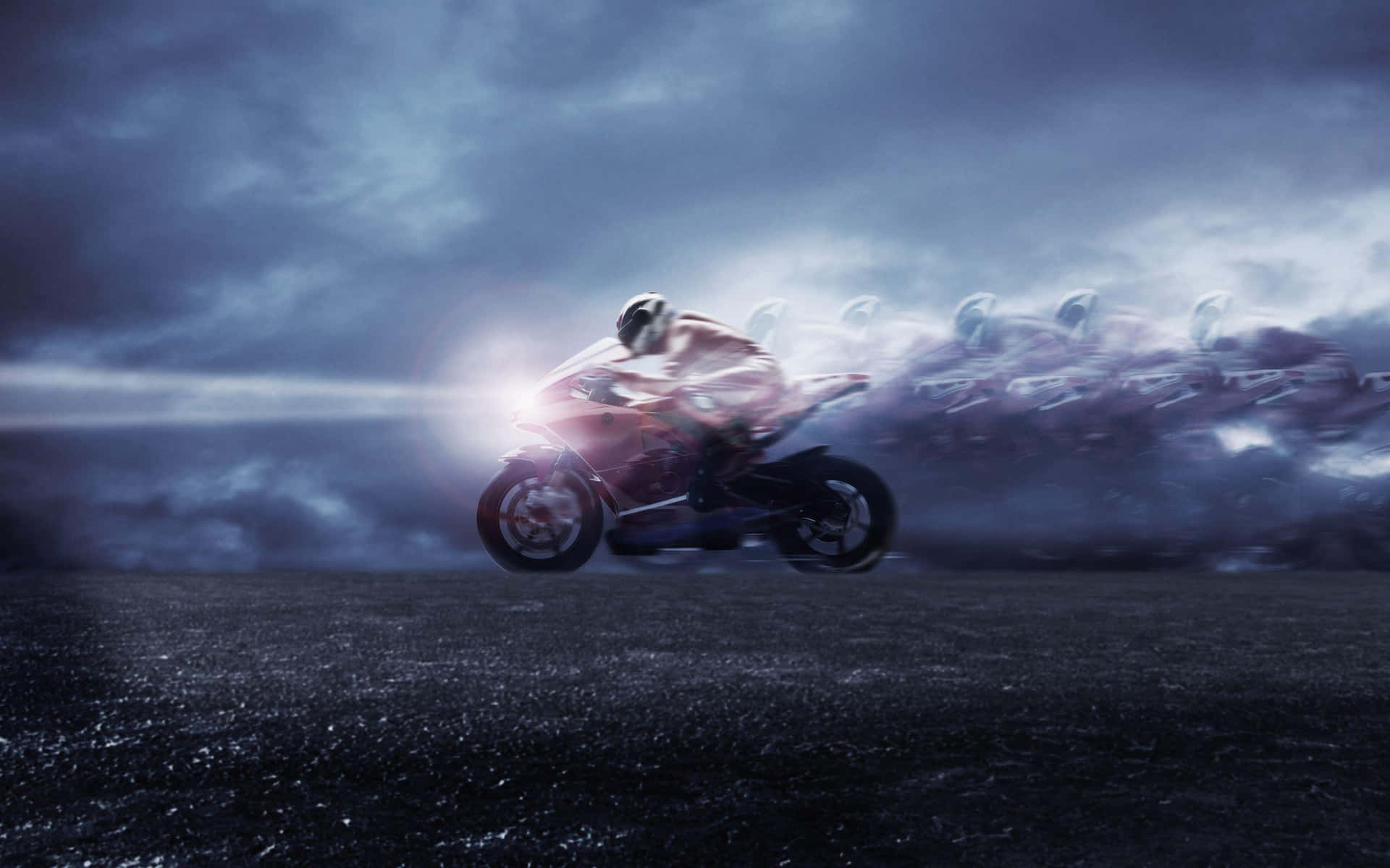 High Speed Motorcycle Blur Wallpaper