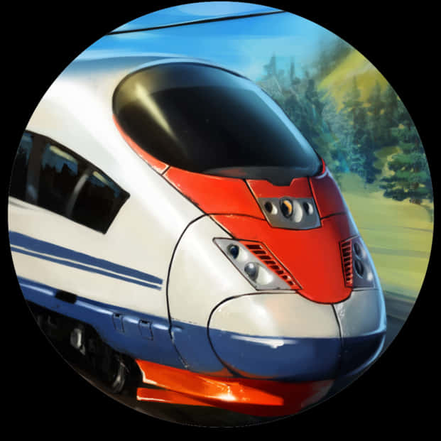 High Speed Trainin Circular Frame PNG