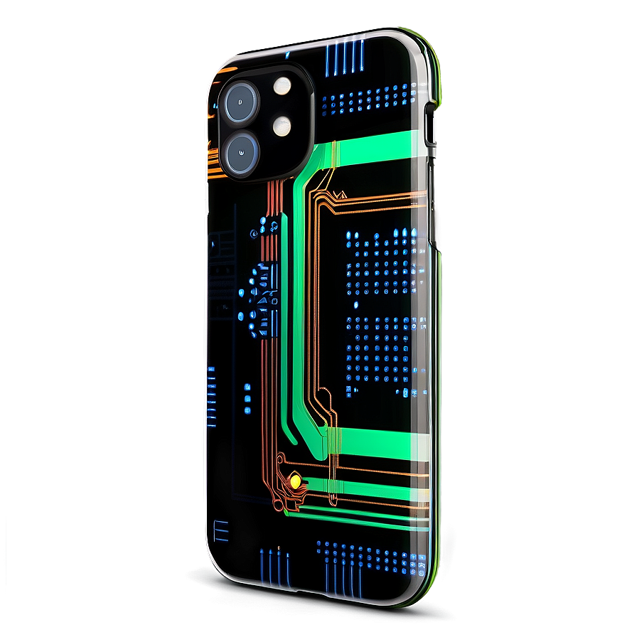 High Tech Circuit Phone Case Png Fdy68 PNG