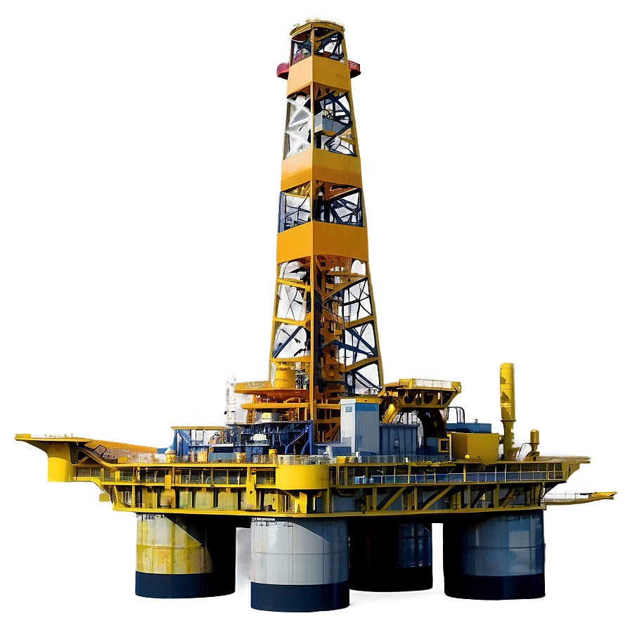 High-tech Oil Drilling Platform Png Qam30 PNG