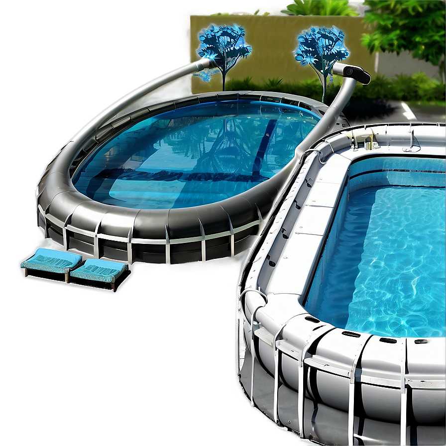 High-tech Swimming Pool Png 06122024 PNG