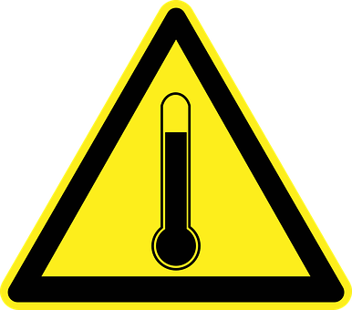 High Temperature Warning Sign PNG
